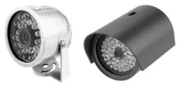 Наружные малогабаритные видеокамеры часто комплектуются встроенными ИК-осветителями